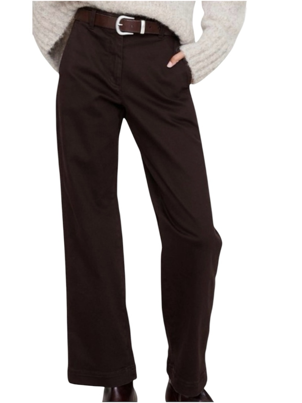 Banana Republic Dark Brown Weekender Straight Fit NWT Size 12 L 713476